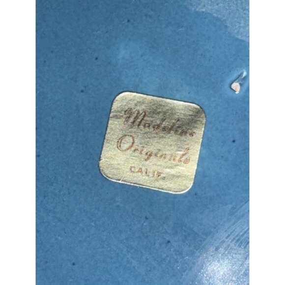 Madeline Originals Calif Mid-Century Ceramic Blue Vase - Picture 6 of 13